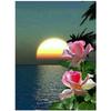 Full 5D Diy Diamond Painting Sunset with Roses Embroidery Cross Stitch Home Decor Handmade Gift