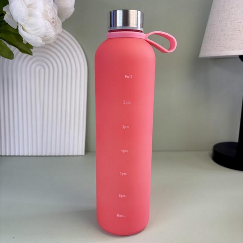 1000ML Handle Scrub Gradient Water Bottle, Large Capacity Space Cup for Outdoor Sports and Portable Use sports water bottle