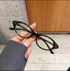 Очки с овальной оправой в стиле 'Нерд' Женские Высококлассное Чувство Ультралегкие Tr Антисиний Свет Маленькая Рамка Плоское Зеркало Обычное Лицо