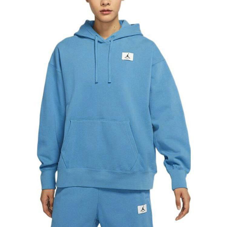 Jordan Flight Sweatshirts Women's Blue Hooded Thickened Regular DQ4604-469