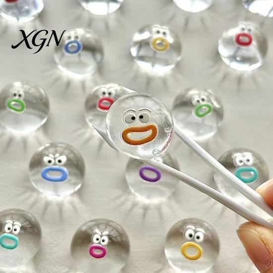 Sensory Stress Ball 10Pcs Mini Cartoon Expression Anxiety Relief Clear Squeeze Toy Fidget Desk Party Favors