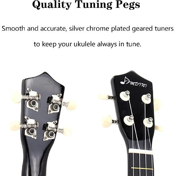 21-дюймовое сопрано укулеле из липы, акустическая мини-гитара для начинающих, с чехлом, ремнем, тюнером, медиаторами, струнами, базовым учебником