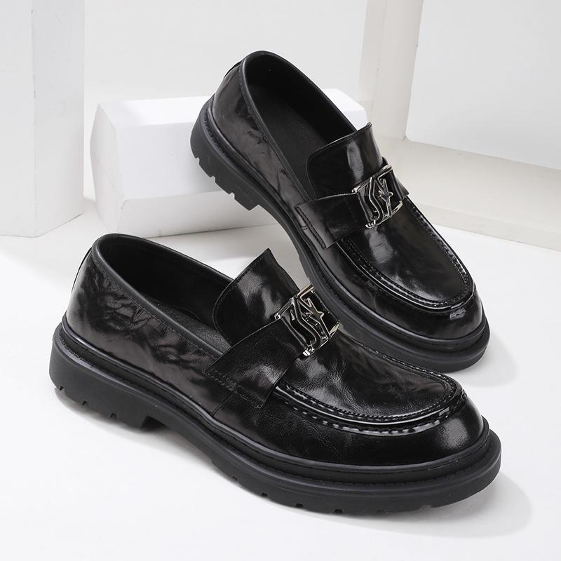 22 Мужские туфли Мокасины из коровьей кожи с одной педалью Туфли Lazy Shoes Британские деловые кожаные туфли Мужские повседневные кожаные туфли