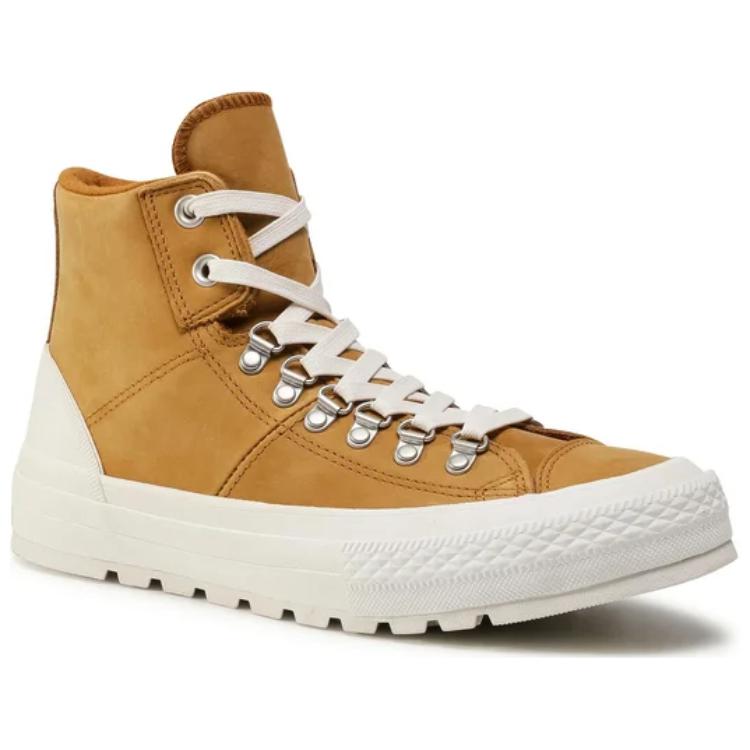 Converse Ctas Street Hiker Hi Удобные Простые Нескользящие Износостойкие Высокие Кеды Мужские Кроссовки Коричневые 153667C
