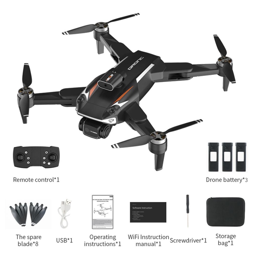 Remote Control GPS Drone with Dual Camera 8K Foldable Headless Drone with Obstacle Avoidance