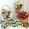 Beautiful Artificial Bouquet Realistic 5-Forks Long Lasting