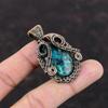 Кулон из хризоколлы, медная проволока, кулон, кулон ручной работы, медные украшения, подвеска из натурального драгоценного камня, подарок для матери, ювелирные изделия из хризоколлы