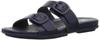 Sandals GRACIE LEATHER SLIDES Midnight Navy Cm [FITFLOP] RUBBER-BUCKLE TWO-BAR Women's 24.0 Cm~24.5