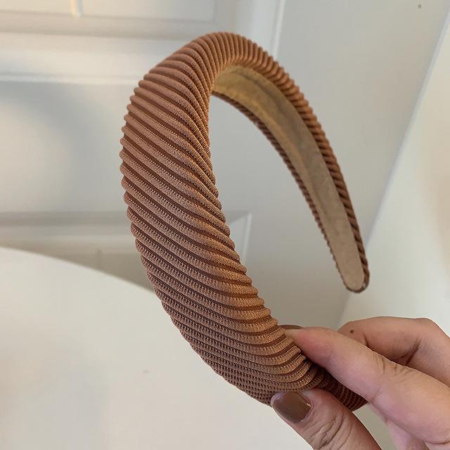 Новая Мода Обруч для Волос Резинки для Волос для Женщин Девушек Однотонные Твиловые Повязки на Голову Дизайнерская Широкая Повязка на Голову Аксессуары для Волос Головной Убор