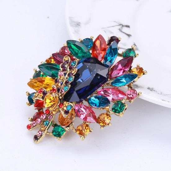 Брошь из искусственного драгоценного камня, свадебная брошь со стразами, модное платье, пальто, аксессуары, милые украшения для женщин и девочек