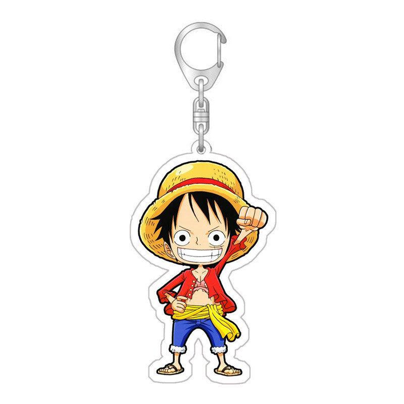 One Piece брелок аниме периферийный акриловый кулон, украшение из мультфильма Луффи Солон, студенческий рюкзак кулон