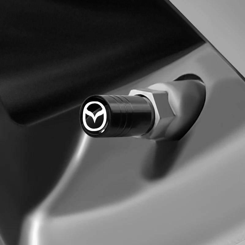 4Pcs/set Alloy Car Tire Valve Stem Air Caps Anti-theft Airtight Cover For Mazda-6-3 Angkesaila CX3 CX4 CX5 CX7 CX9 CX30 RX8 7 h4
