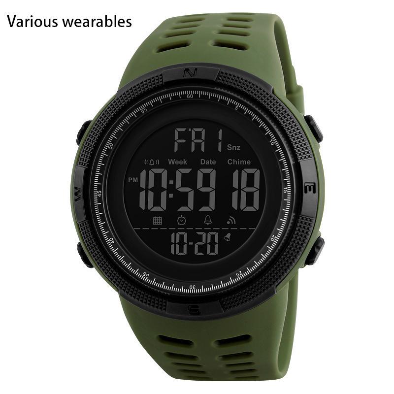 Outdoor Fashionable Luminous Sports Electronic Watch Multifunctional Personalized Luminous Men's Student Watch Waterproof Watch