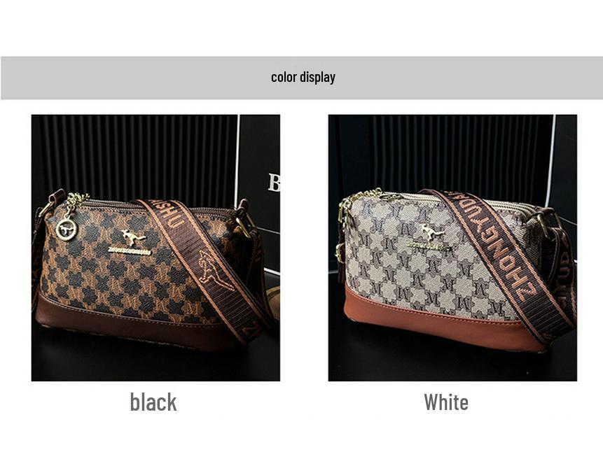 New Women's High-End Printed Shoulder Handbag - Large Capacity & Versatile Crossbody