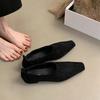 Design Shoes Suede Loafers Women Summer Walk Square Heels Shallow Slip On Shoes Round Toe Soft Ballet Slip On Casual Shoes