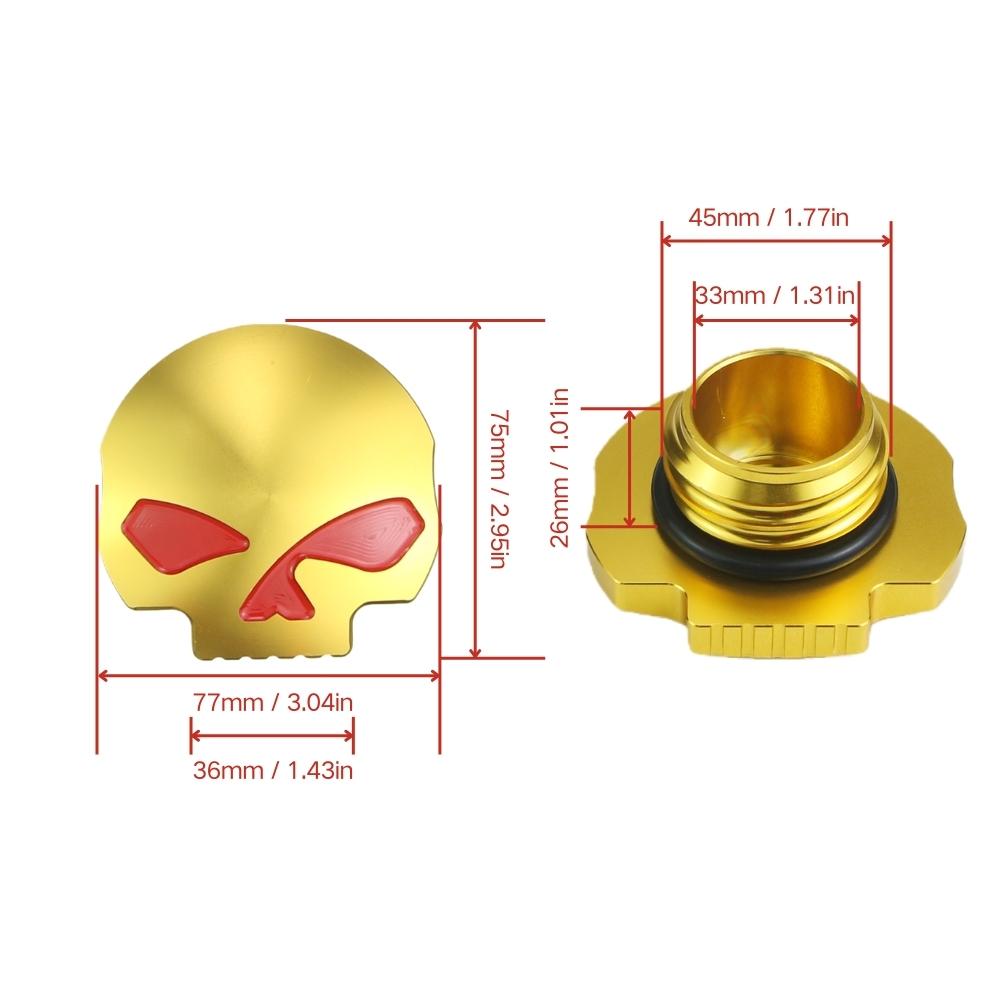 Fuel Tank Cap For Harley XL883 XL1200 Dyna Fat Boy Breakout Motorcycle Accessory Modification Skull Fuel Tank Cap