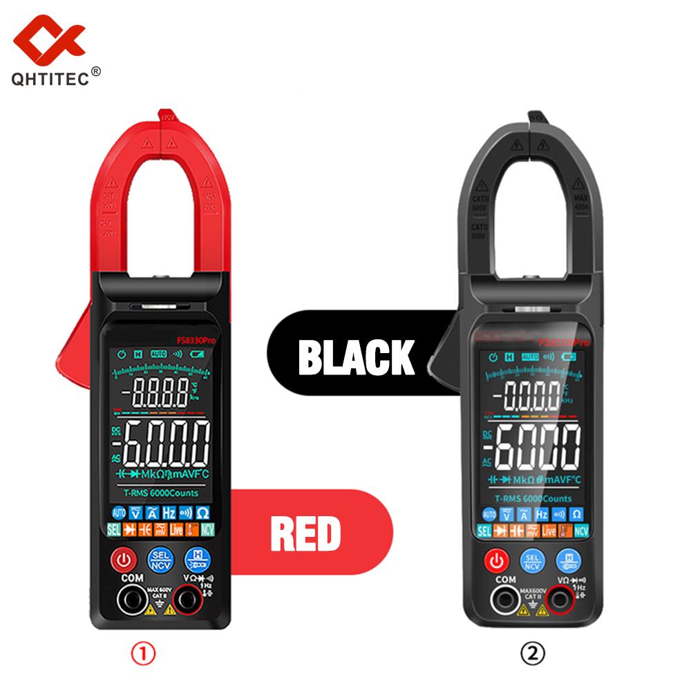 Dc/ac Current Digital Clamp Meter 6000 Counts 400a Amp Multimeter Large Color Screen Voltage Tester Car Hz Ncv Ohm Meter