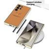 For Samsung Galaxy S24 Ultra Case Deer Pattern Electroplating TPU+PC+PU Phone Back Cover