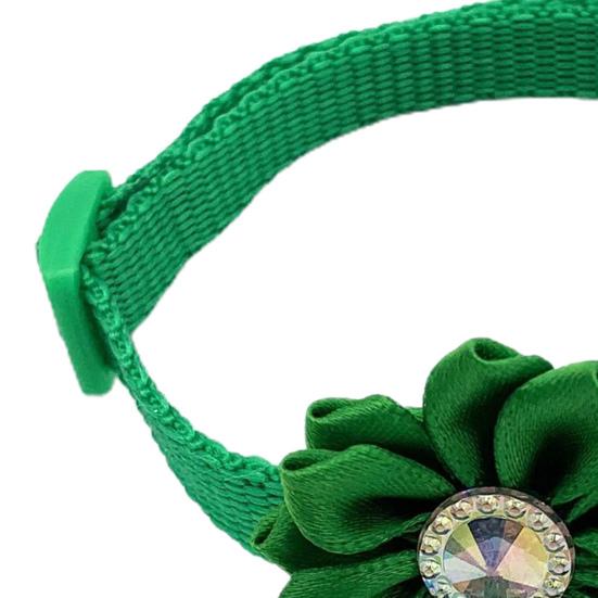 Ошейник для домашних животных, инкрустированный стразами, нарядный, красивый, для домашних животных, собак, кошек, отделочный цветочный ошейник с колокольчиком