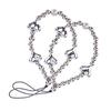 1Pc Silver Color Heart Phone Charms Plastic Love Beaded Rope For Phone Women Men Short Cell Phone Lanyard Keychains