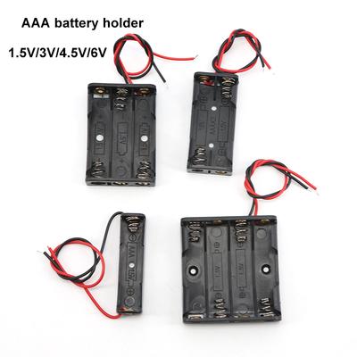 1X 2X 3X 4X AAA 1.5v 3v 4.5v 6v держатель батареи коробка для хранения батарей 1 2 3 4 слота AAA Power Bank кейсы контейнер 2pin провод
