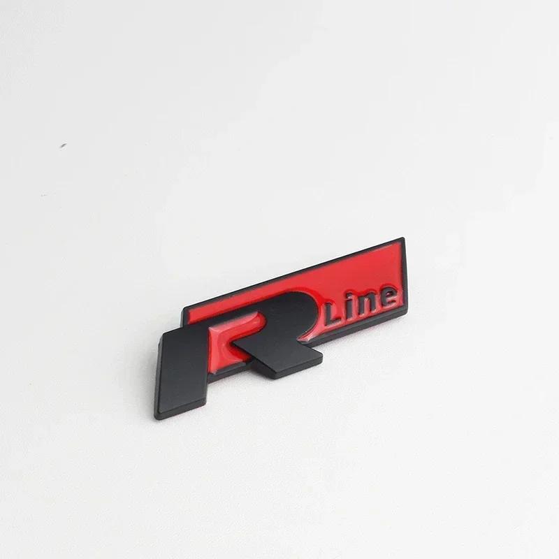 Car Front Grille Emblem for Rline Polo Passat B5 B7 Golf 3 4 5 Jetta Touareg Beetle Tail Trunk Fender Badge Sticker