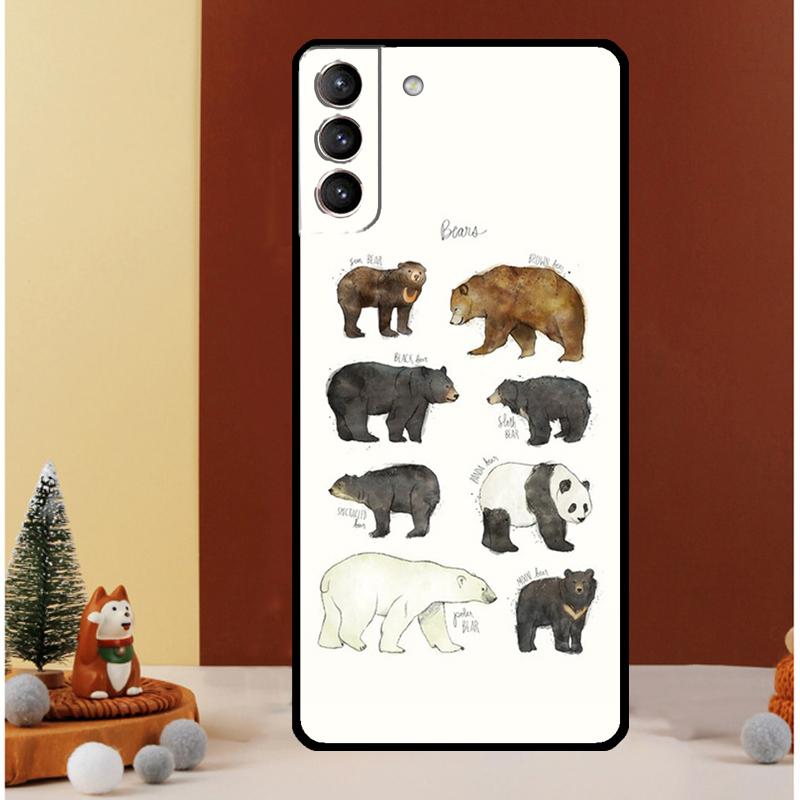 Чехол Медведь Гризли для Samsung Galaxy S25 S26 Ultra S21 S22 S20 S23 S24 Ultra S10 Plus S25 FE Обложка Funda