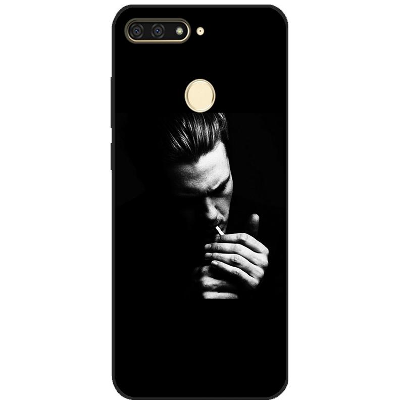cases for huawei Y6 2018 case 5.7 inch Atu-L21 cover for huawei Y6 Prime 2018 back cover protective soft touch tpu flower rose
