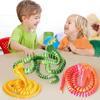 3D Printed Snake Figurine Movable Joints Snake Figure Articulated Animal Model Toy Home Office