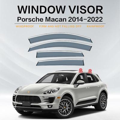 Дефлекторы боковых окон (ветровики) Porsche Macan от солнца и дождя