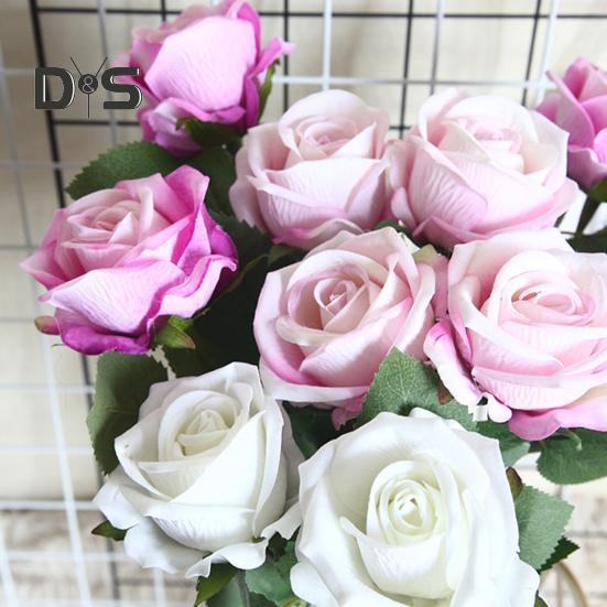 Свежий искусственный цветок, долговечная красивая цветочная композиция, имитация розы