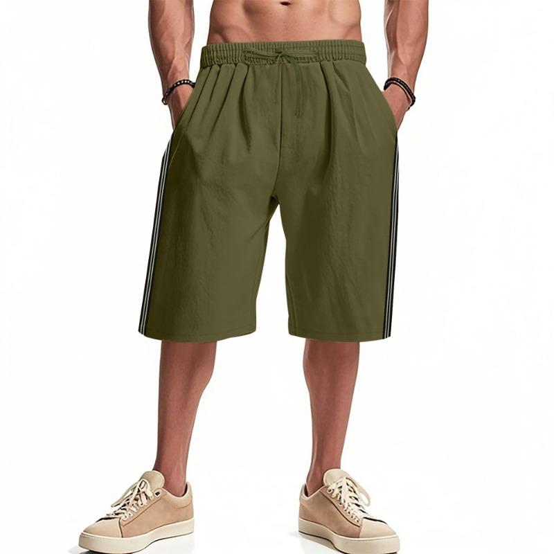 Летние мужские повседневные шорты для пляжного спорта, простые трендовые брюки для бега, длина 5/4, мужские