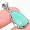 Natural Chrysoprase Gemstone 925 Solid Sterling Silver Gift Pendant 1.50" G7P88