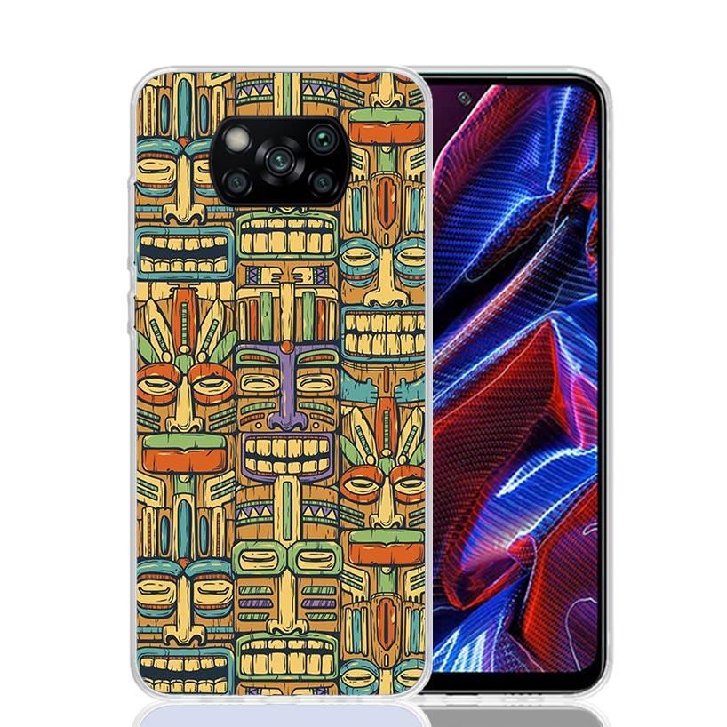 Mayan Stone Totem Pole Phone Case For Xiaomi Poco X7 X6 X5 Pro F7 Ultra Redmi 15C 15 13 13C 12 12C 10 10A 10C 9 9A 9C 9T Cover P