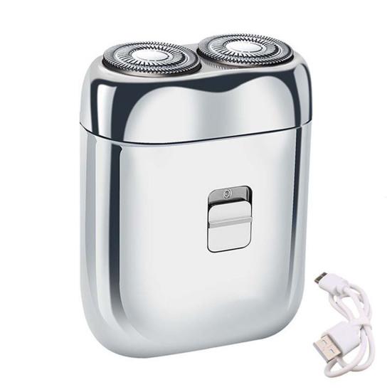 Электробритва карманного размера, острое лезвие, низкий уровень шума, сильная мощность, моющаяся, глубокое бритье, интерфейс Type-C, двойная головка, мужская бритва для бороды, использование в командировке