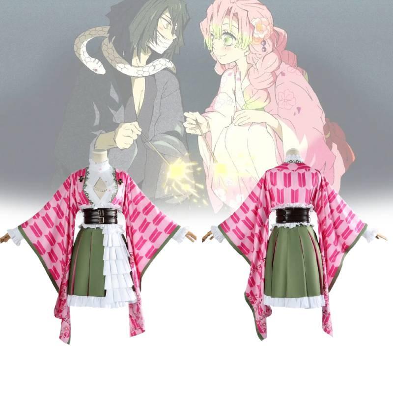 Нежно-розовый костюм для косплея «Клинок, рассекающий демонов» для Канроджи Мицури из удобной ткани