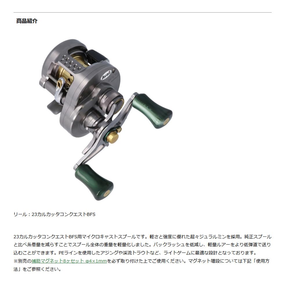 Avail Микрокастинговая шпуля 23CNQ16R Черная для Shimano 23 Calcutta Conquest BFS ms_23cnq16r_blk