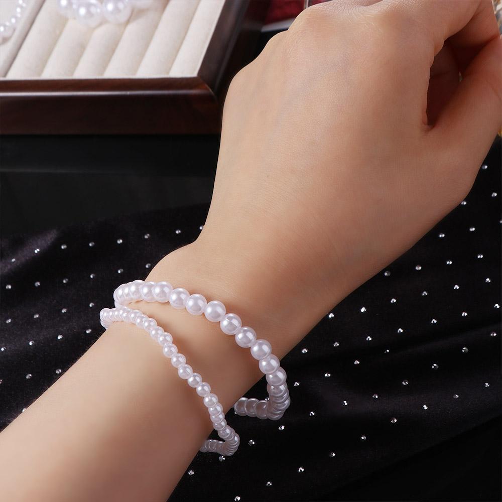 Французский милый элегантный жемчужный браслет в корейском стиле, модная бижутерия, женский эластичный браслет