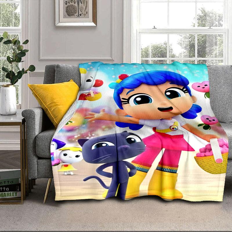 Rainbow Kingdom Adventure Blanket Flannel Blanket for bed, sofa, Camping, Hiking, Picnic Essentials, gift for family Fan gifts