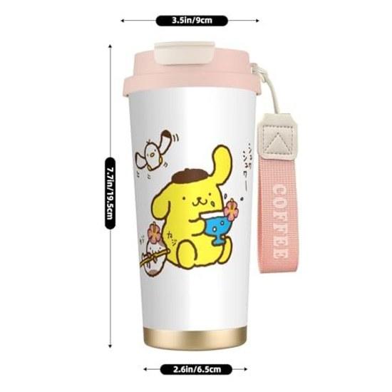 Pom Purin tumbler 500ml lid water bottle mug vacuum insulated multi-layer structure 316 stainless steel heat retention cold direct drinking portable