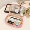 Student Large Capacity Plaid Printed Desktop Storage Bags Stationery Bag Pen Bag Pencil Pouch