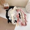 High-grade Bow Headband Princess Temperament Pressed Hair Simple Thin Edge Lace Mesh Headband Female All-match Hair Accessories