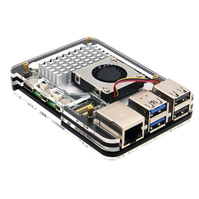 5-слойный акриловый корпус Raspberry Pi 5 с точными отверстиями для официальной интеграции вентилятора охлаждения