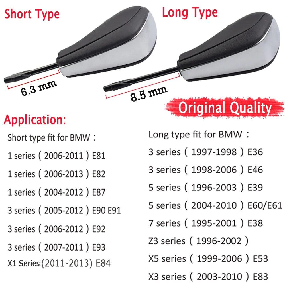 Для BMW E39 E46 E53 E60 E61 E63 E64 E83 E81 E82 E87 E90 E91 E92 оригинальное качество автомобильная ручка автоматического переключения передач ABS кожа