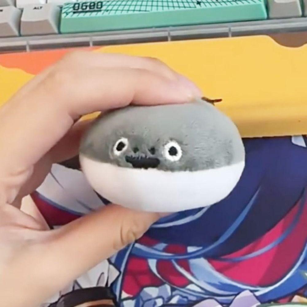 Soft Squeeze Plush Fish Pendant Plush Stuffed Chirping Keyring Squeak Sacabambaspis Keychain Kids