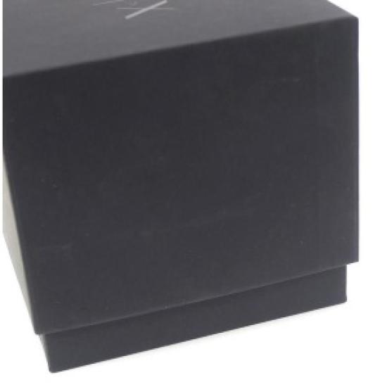 Часы кварцевые Armani Exchange AX4600 Classic Signature с открытой коробкой – Белый циферблат, черный силиконовый ремешок