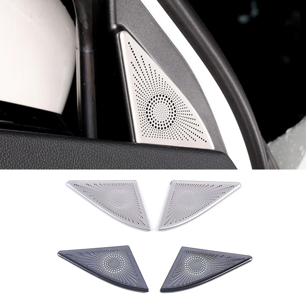 For Haval H6 3rd Gen 2022 Window Triangle Pillar Audio Sound Speaker Panel Cover Interior Accessory Stainless Steel