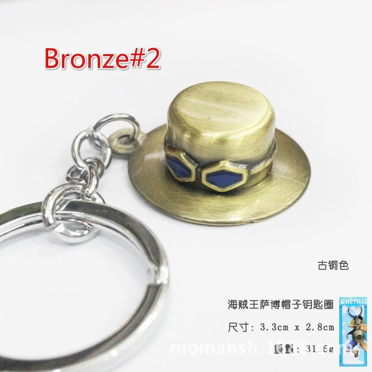 One Piece Keychain Antique Straw Hat Keychain 3D Vintage Anchor Rudder Pendants Key Chains Metal Key