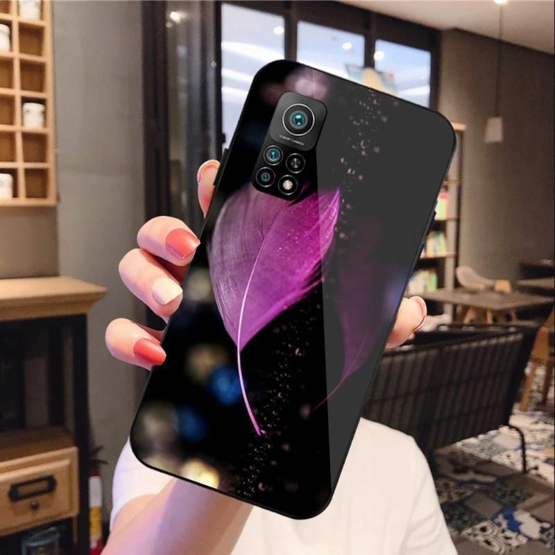 Чехол для телефона Magic Feather для Xiaomi 12 11T 10 9 Redmi Note 11 10 10S Pro Redmi 9 9A 8, черный чехол для телефона из поликарбоната