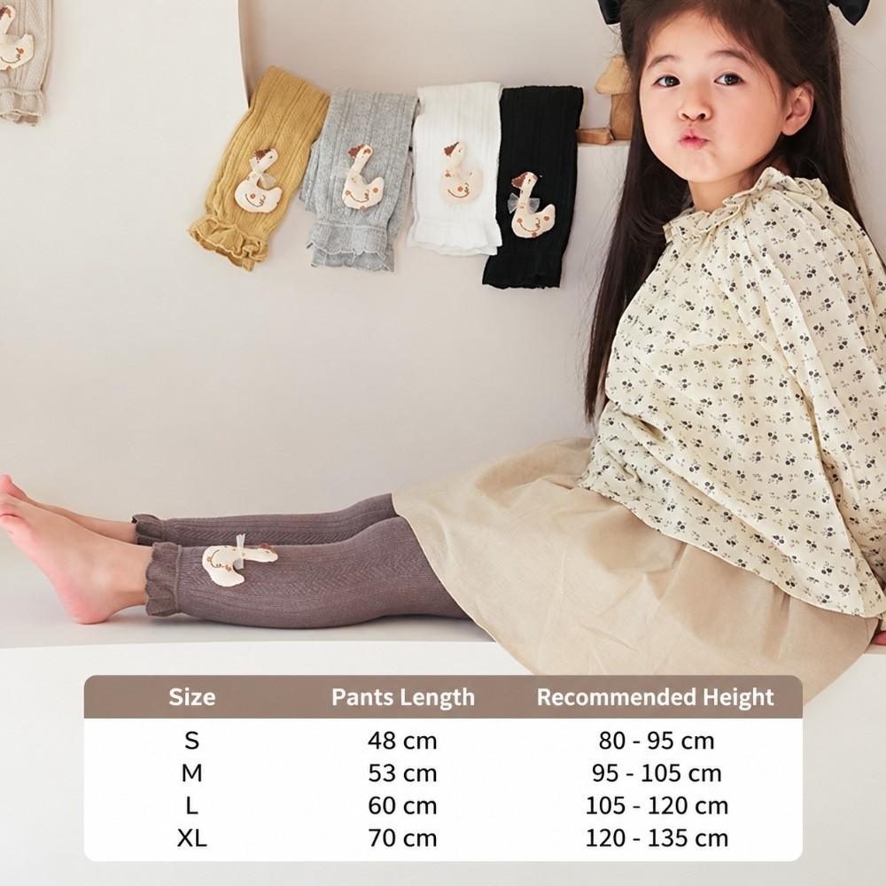 Elastic Waistband Kids Cotton Legging Thin Cotton Lace Trim Tight Durable Girls Pantyhose Girls